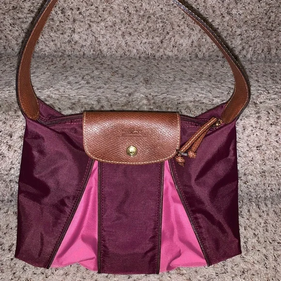 Longchamp Colorblock Expandable Le Pilage Bag - Picture 1 of 8